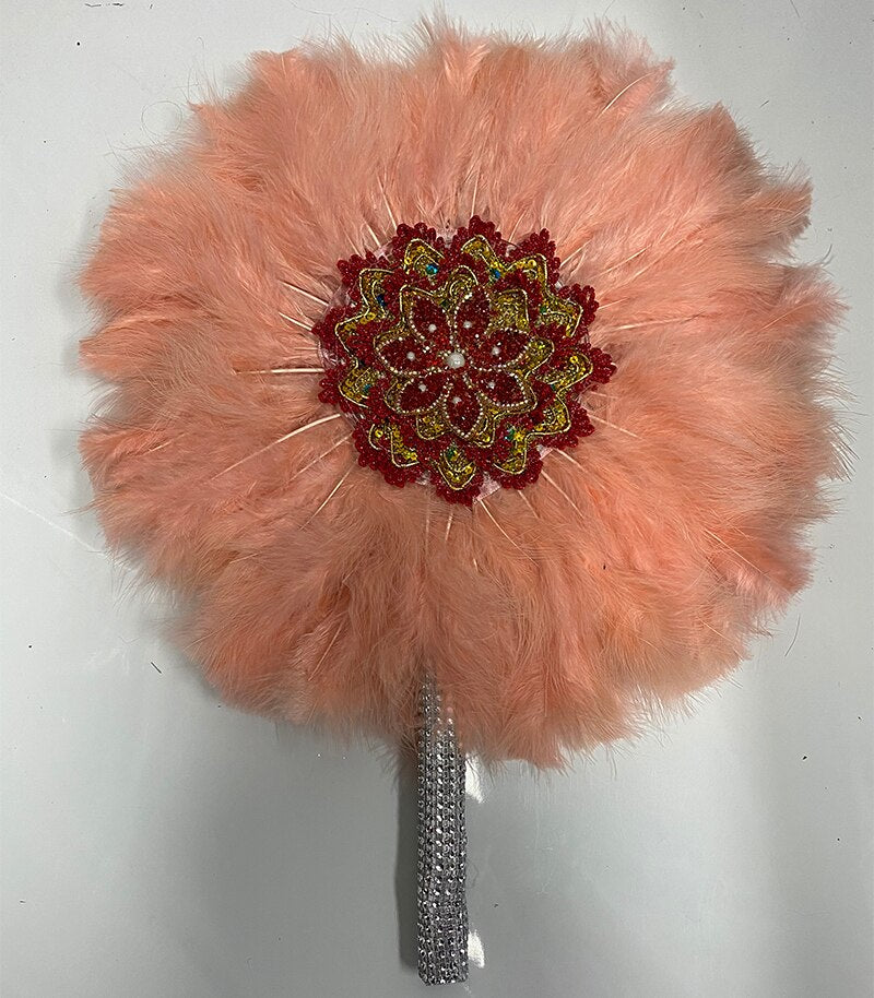 Turkey Feather Hand Fan