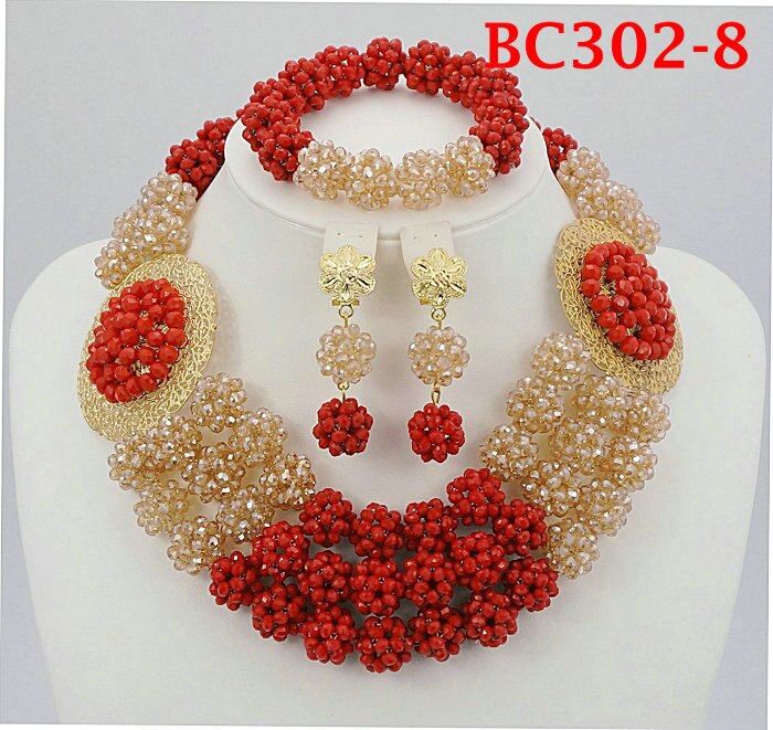 Wedding Coral Beads Jewelry Set