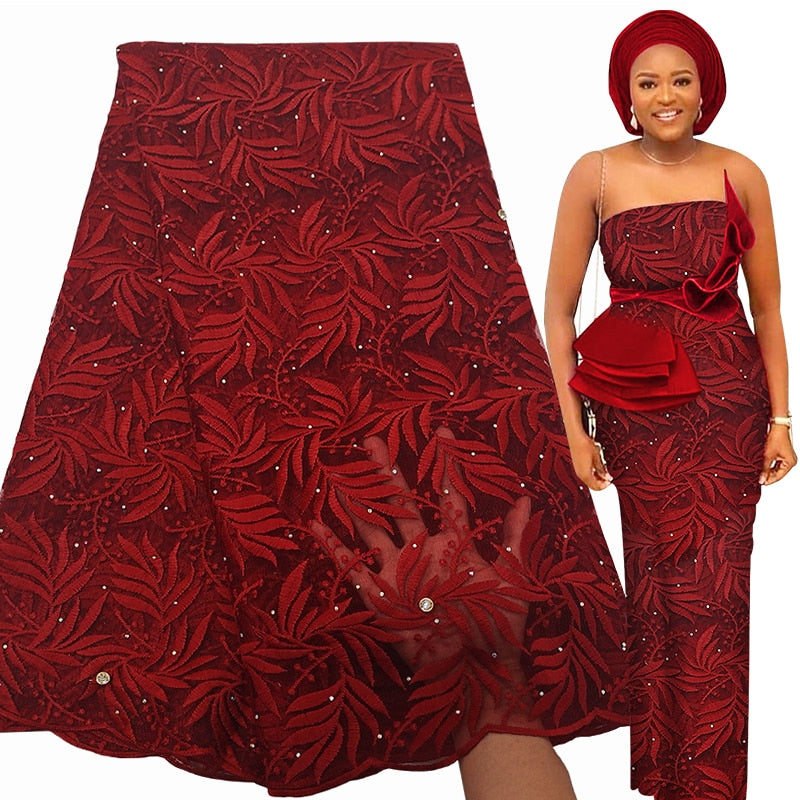 5 Yards High Nigerian Women Wedding Asoebi French Tulle Lace