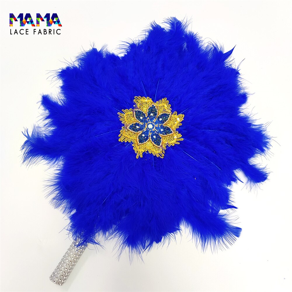Feather Fan With Stones