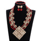 Coral Beads Wedding Jewelry Set For Bride and Groom