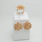 Kingdom Gold Color Jewelry Set Dubai Necklace Bracelet Earrings Ring Sets