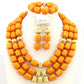 Traditional Nigerian Wedding Artificial Coral Beads Bridal Jewelry Sets African Beads Jewelry Necklace Set Free Shipping ABF901