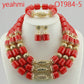 Jewelry Sets Nigerian Wedding Bridal Coral Beads Jewelry Sets
