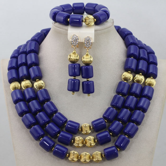 Traditional Nigerian Wedding Artificial Coral Beads Bridal Jewelry Sets African Beads Jewelry Necklace Set Free Shipping ABF901