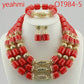 Jewelry Sets Nigerian Wedding Bridal Coral Beads Jewelry Sets