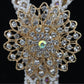 Nigerian African Party Jewelry Set Shinny White and Gold Crystal Rope Chain Necklace Set Women Birthday Gift Jewelry Set ABH467