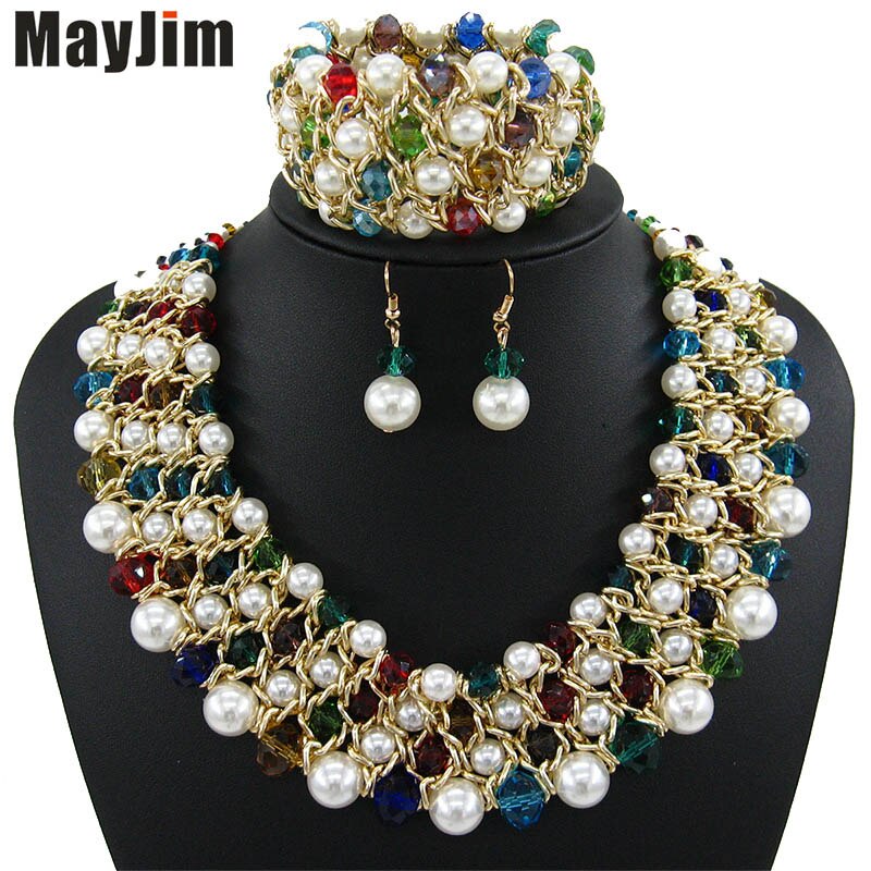 Handmade Beaded Dubai Jewelry sets Vintage