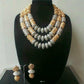 Coral Beads Wedding Jewelry Set For Bride and Groom