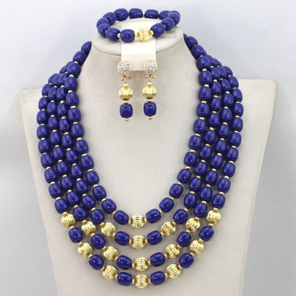 Traditional Nigerian Wedding Artificial Coral Beads Bridal Jewelry Sets African Beads Jewelry Necklace Set Free Shipping ABF901