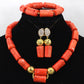 Wonderfu  Birthday Gift Natural Coral Beads Necklace Set African Coral Necklace Jewelry Set Cheap  Beads Free Shipping ABL534