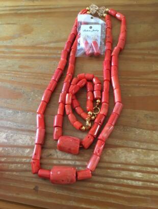 Genuine Coral Edo Bridal Bead Set