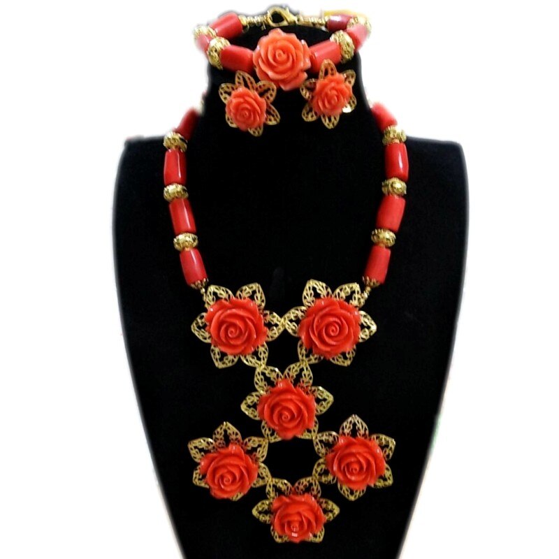 Genuine Coral Edo Bridal Bead Set
