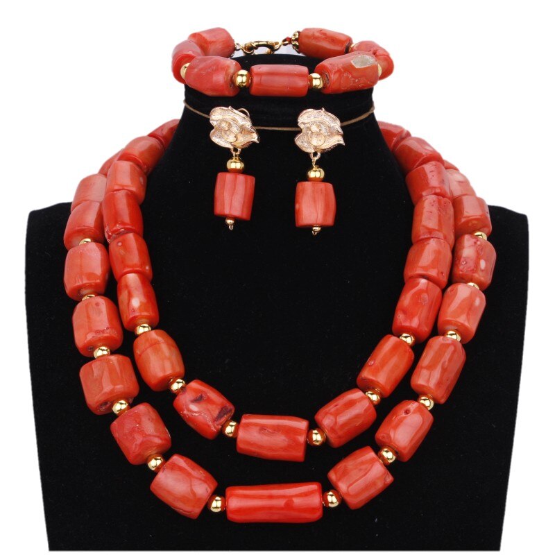 Genuine Coral Edo Bridal Bead Set