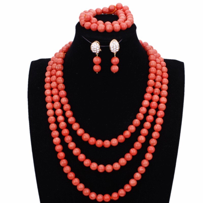 Genuine Coral Edo Bridal Bead Set