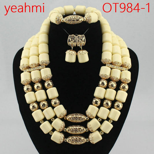 Jewelry Sets Nigerian Wedding Bridal Coral Beads Jewelry Sets