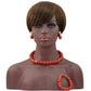 Wonderfu  Birthday Gift Natural Coral Beads Necklace Set African Coral Necklace Jewelry Set Cheap  Beads Free Shipping ABL534