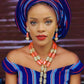 URORU African jewellery Set Nature Original Coral Beads Jewelry Set for women Fashion 2 Layers Nigerian Necklace for Wedding