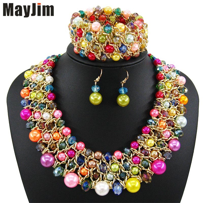 Handmade Beaded Dubai Jewelry sets Vintage