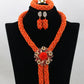Nigerian African Party Jewelry Set Shinny White and Gold Crystal Rope Chain Necklace Set Women Birthday Gift Jewelry Set ABH467