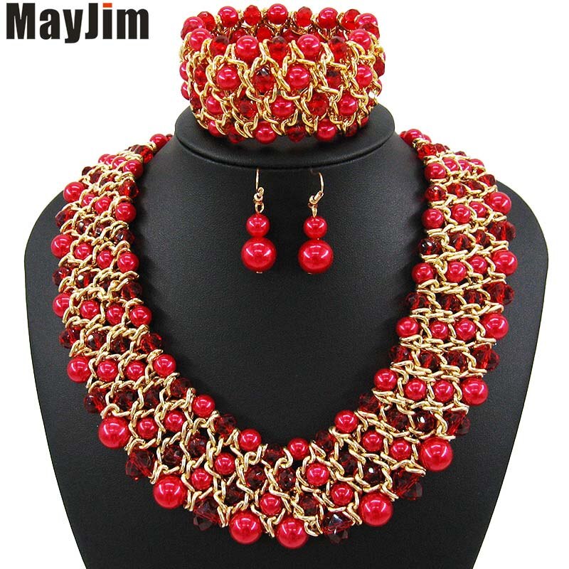 Handmade Beaded Dubai Jewelry sets Vintage