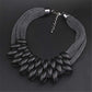 Gold Acrylic Necklace Highlights Swan Neck