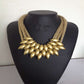 Gold Acrylic Necklace Highlights Swan Neck