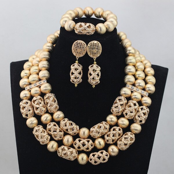 Coral Beads Wedding Jewelry Set For Bride and Groom
