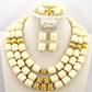 Traditional Nigerian Wedding Artificial Coral Beads Bridal Jewelry Sets African Beads Jewelry Necklace Set Free Shipping ABF901