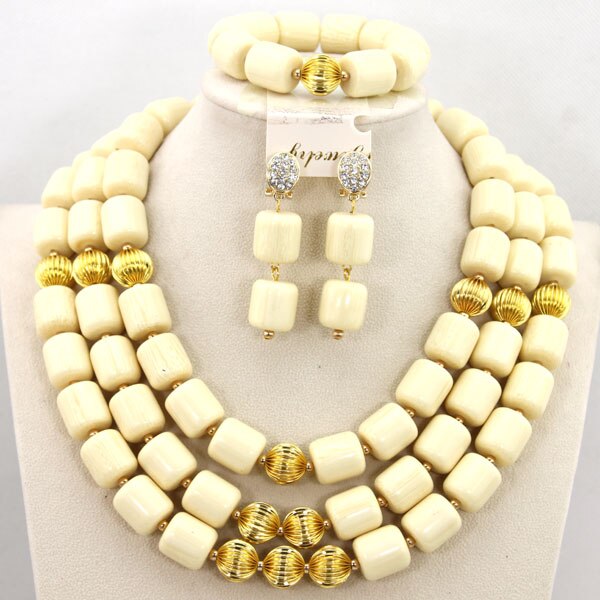 Traditional Nigerian Wedding Artificial Coral Beads Bridal Jewelry Sets African Beads Jewelry Necklace Set Free Shipping ABF901