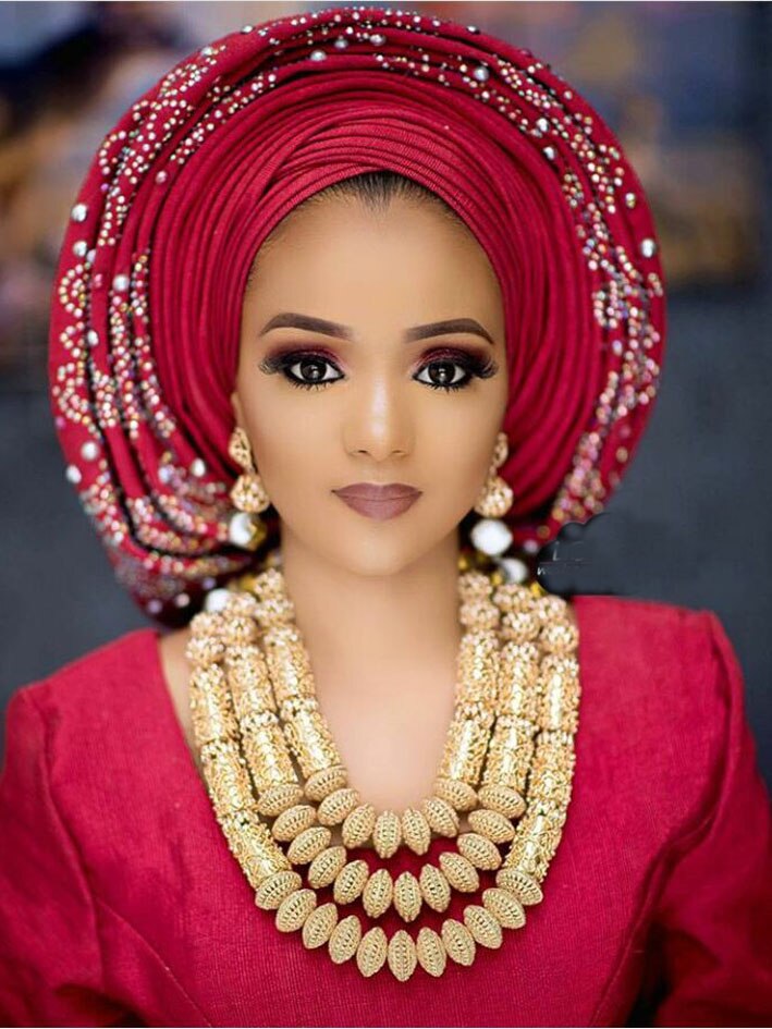 Coral Beads Wedding Jewelry Set For Bride and Groom