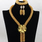 Nigerian African Party Jewelry Set Shinny White and Gold Crystal Rope Chain Necklace Set Women Birthday Gift Jewelry Set ABH467