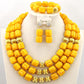 Traditional Nigerian Wedding Artificial Coral Beads Bridal Jewelry Sets African Beads Jewelry Necklace Set Free Shipping ABF901