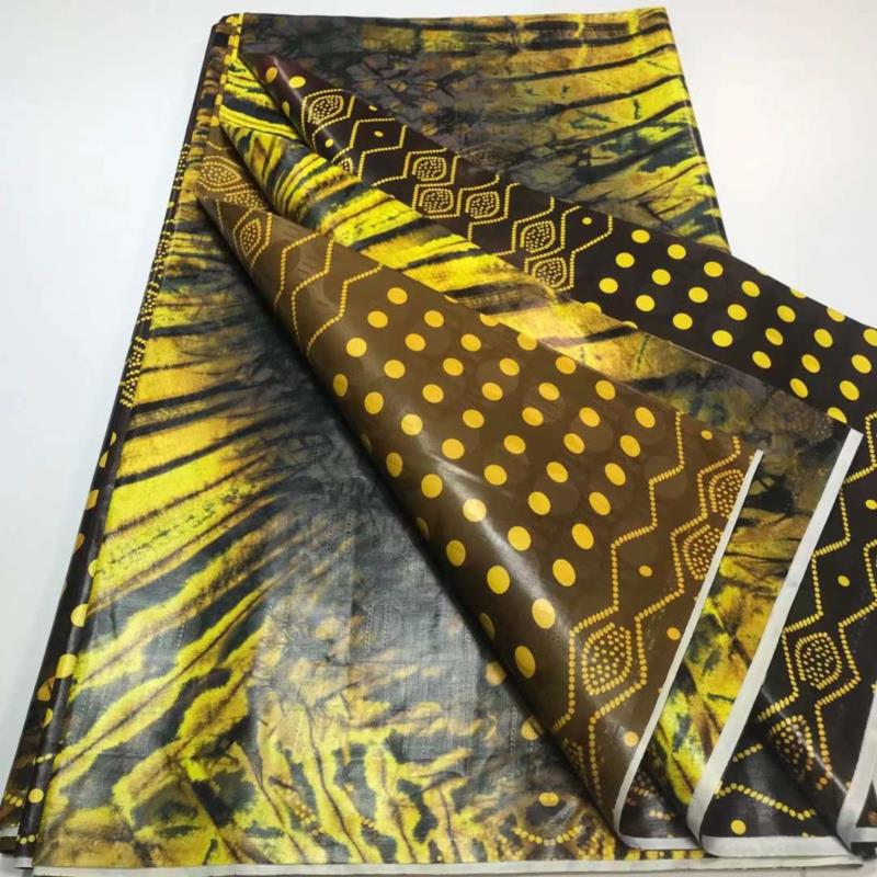 Top Quality Colorful Style African Bazin Riche Fabric Cotton Basin Sewing Guinea Brocade Tissu Africain Nigerian Atiku 5 Yards