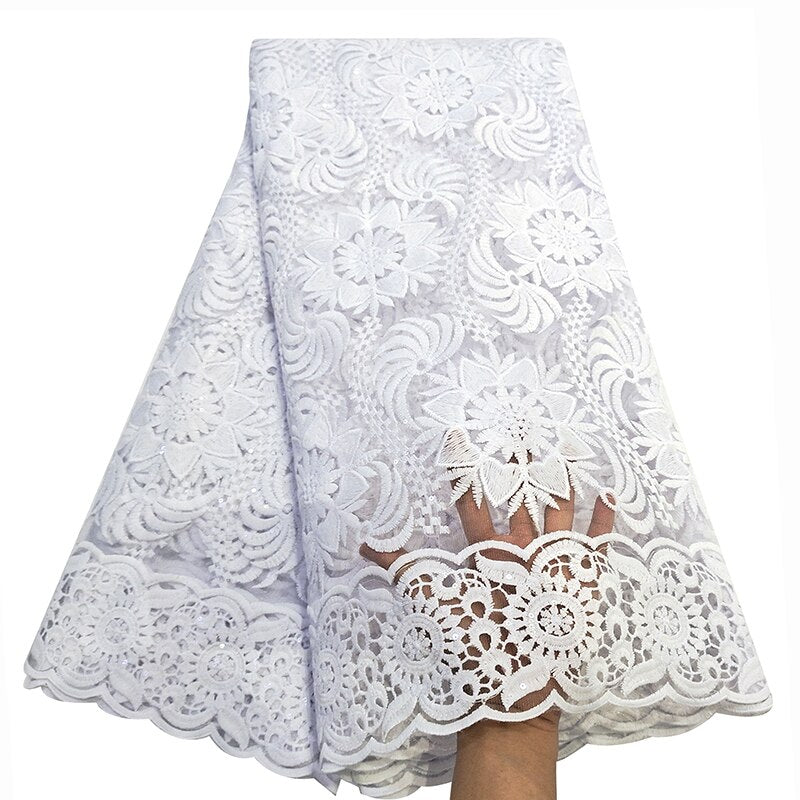 5 Yards Sequins Embroidery French Lace