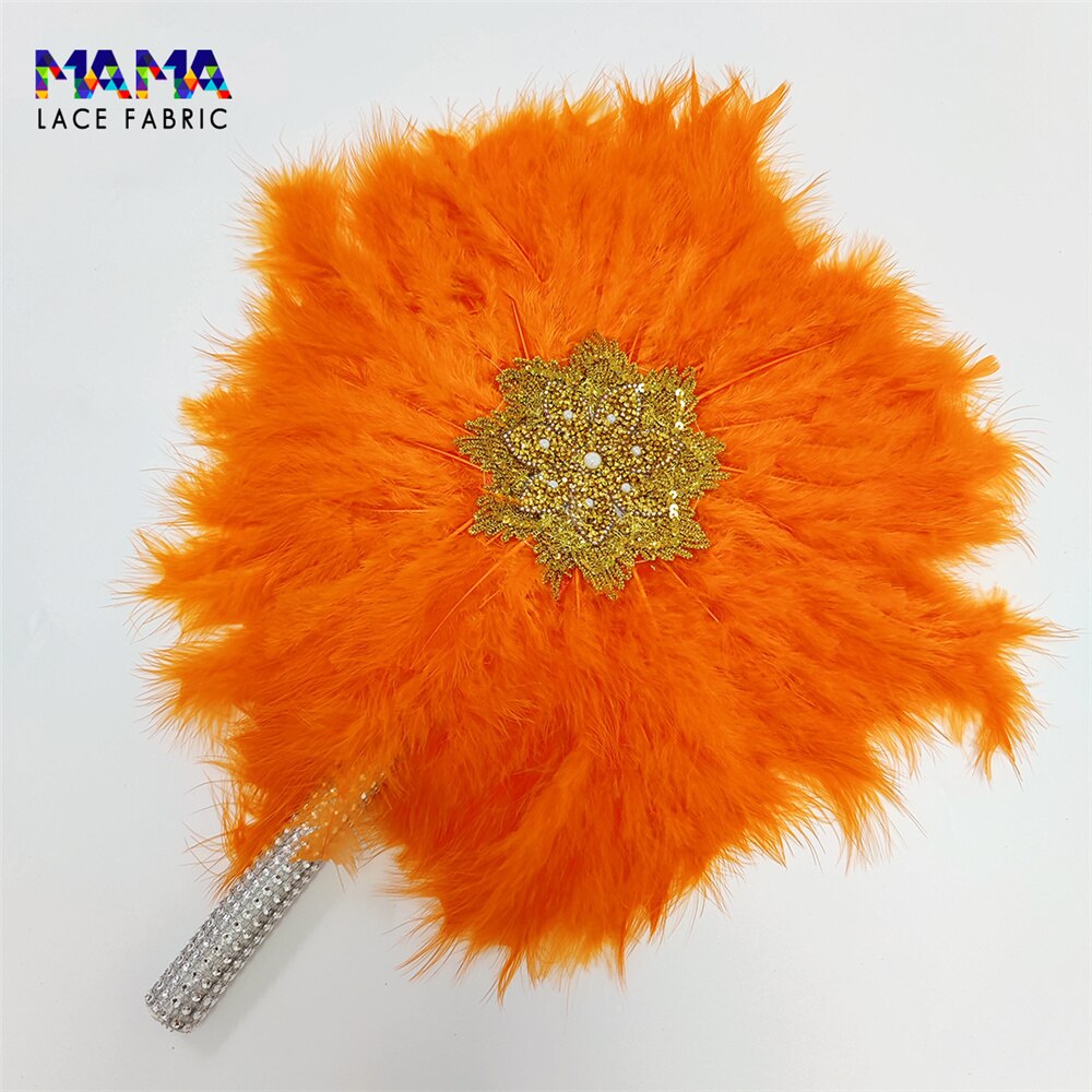 Feather Fan With Stones