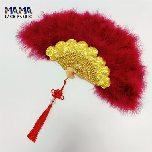 Feather Fan With Stones