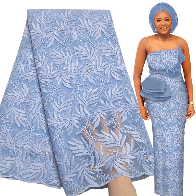 5 Yards High Nigerian Women Wedding Asoebi French Tulle Lace