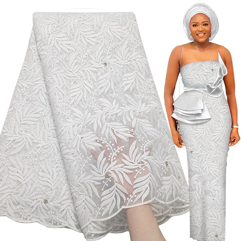 5 Yards High Nigerian Women Wedding Asoebi French Tulle Lace