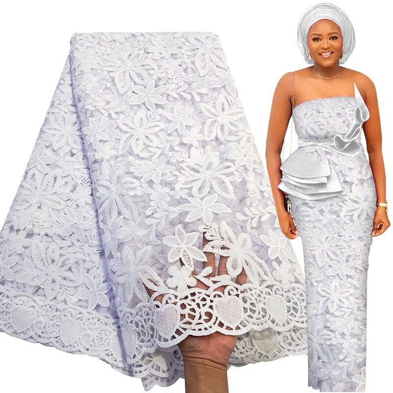 5 Yards Sequins Embroidery French Lace
