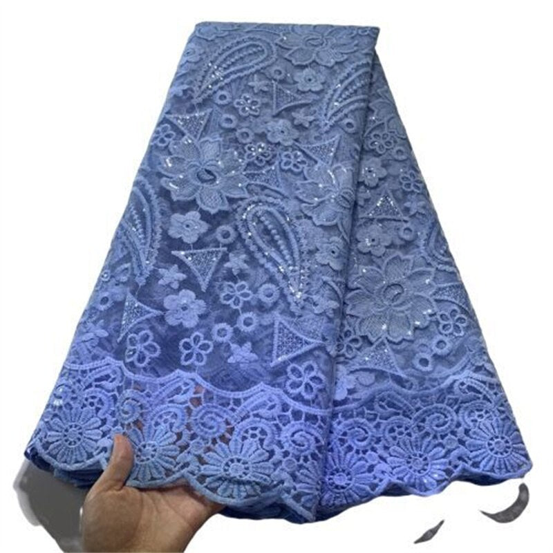 👑 Royal Soft Sequins French Tulle Lace – Luxury 5 Yards Fabric for Wedding & Occasion Dresses
Step into elegance with our Royal Soft Sequins French Tulle Lace, a premium 5-yard fabric featuring delicate sequin embroidery on sheer, ultra-soft tulle. This luxurious lace is perfect for bridal gowns, asoebi styles, evening dresses, and red carpet-worthy designs.

Crafted for comfort and glamour, it drapes effortlessly and shimmers under light—ideal for weddings, receptions, and special events where you want to