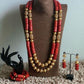 Nigeria Wedding Jewelry Handmade  Original Coral African Beads Jewelry Set Gold Dubai Women Costume Jewelry Set Coral Party ABG8