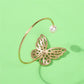 Fashion Rhinestone Big Butterfly Cuff Bracelet For Women Etrendy New Style Personality Bracelets &amp; Bangles