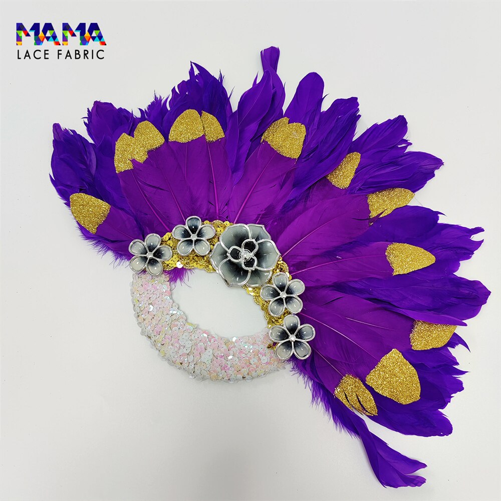 Feather Fan With Stones