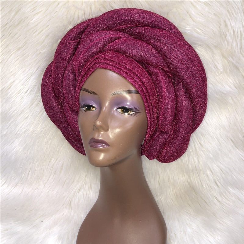 New Turban Cap Big Size Women Turban Cap For African Hats Nigerian Turban Gele best selling auto gele