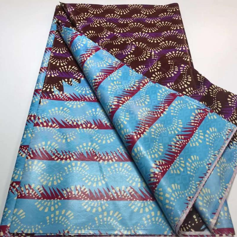 Top Quality Colorful Style African Bazin Riche Fabric Cotton Basin Sewing Guinea Brocade Tissu Africain Nigerian Atiku 5 Yards