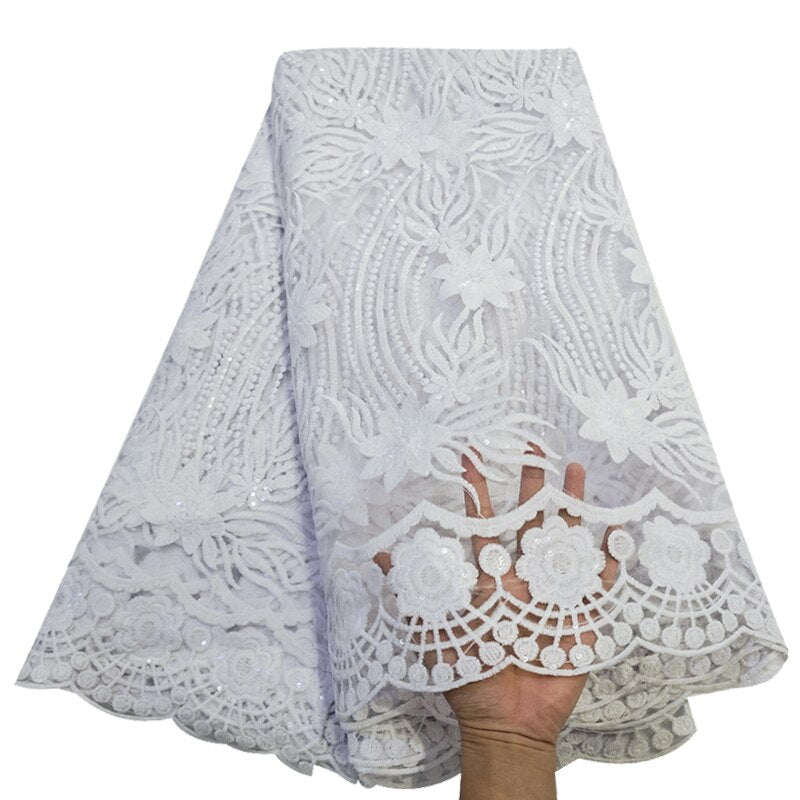 5 Yards Sequins Embroidery French Lace