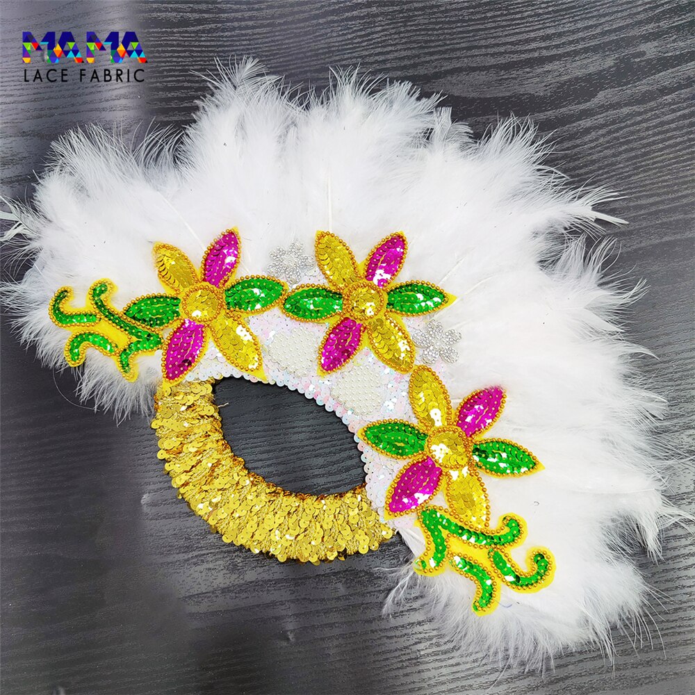 Feather Fan With Stones