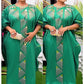 Tropical luxury kaftan dress for women, elegant resort wear with vibrant prints and flowy fabric
