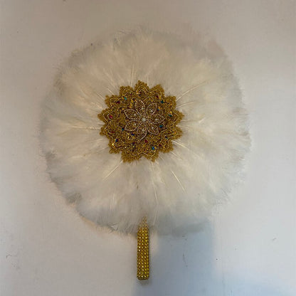 Turkey Feather Hand Fan